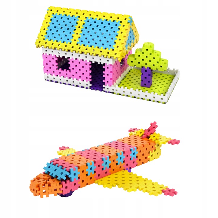 KLOCKI WAFLE KONSTRUKCYJNE MELI Basic 300 El MINI PUZZLE GOFRY EDUKACYJNE