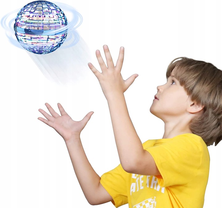 LATAJĄCA KULA DRON PIŁKA ZABAWKA UFO USB LED kolor