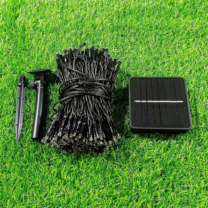 Lampki solarne LED 200LED ciepła biel