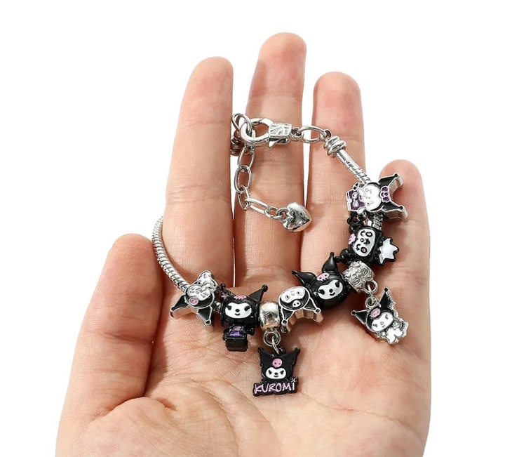 Bransoletka Modułowa Kotek Hello Kitty Kuromi Zawieszka Charms Cześć Kotku