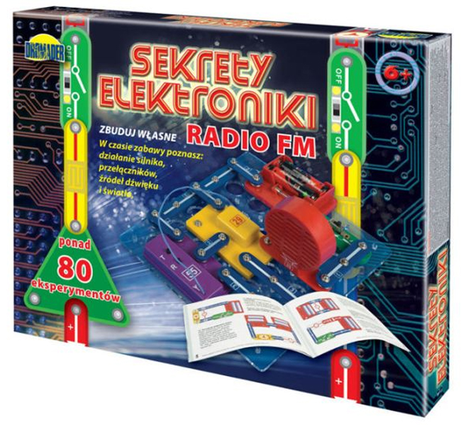 9568 SEKRETY ELEKTRONIKI 80 Eksperymentów RADIO FM DROMADER