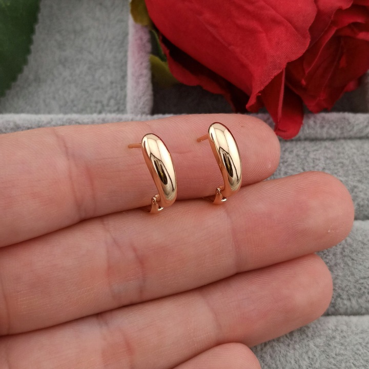 ZŁOTE KOLCZYKI TRADYCYJNE SUBTELNE ANGIELSKIE ELEGANCKIE DLA KOBIETY