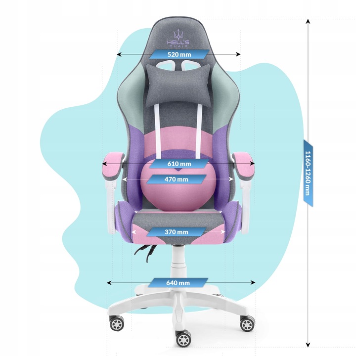 FOTEL GAMINGOWY DLA GRACZA BIUROWY HELL'S