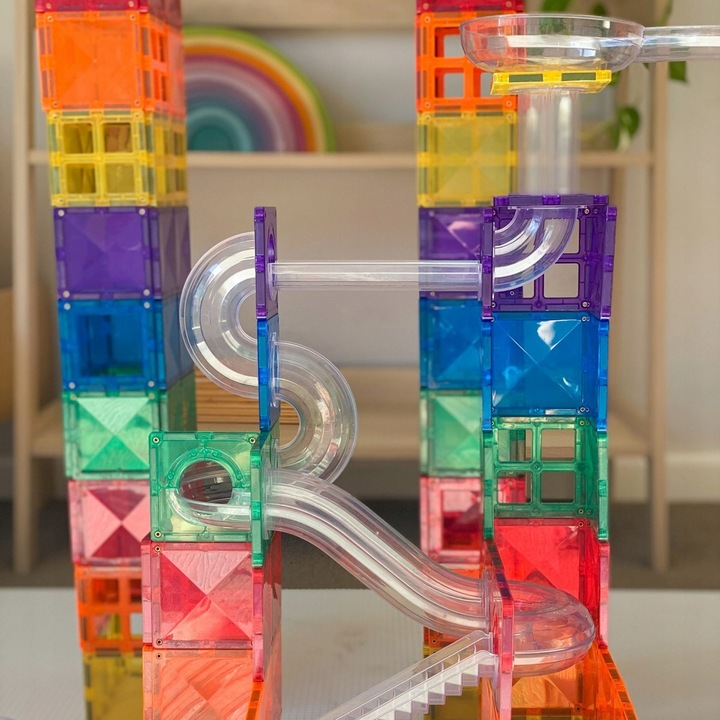 Magnetyczne klocki konstrukcyjne Connetix - kulodrom Ball Run Pack 92 el.