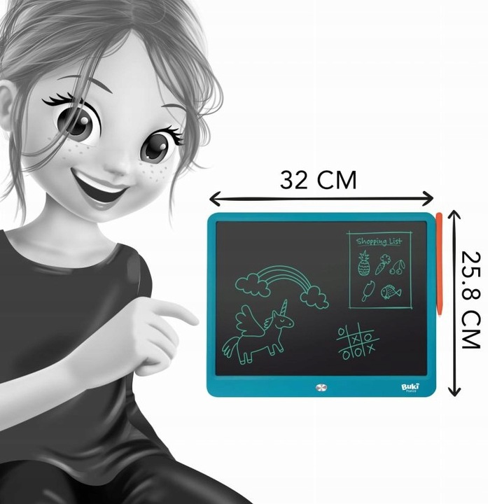 Tablet dla dzieci do rysowania i zabawy Buki 5+