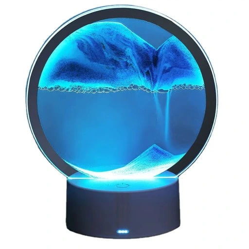 SZKŁO 3D MALOWANIE PIASKIEM KLEPSYDRA OBRÓT O 360° ŚCIEMNIANIE DOTYKOWE