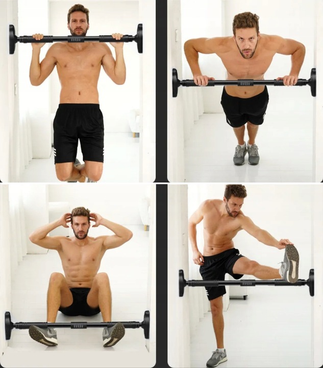 DRĄŻEK DO PODCIĄGANIA drążek ROZPOROWY do ćwiczeń REGULOWANY STALOWY 69-100