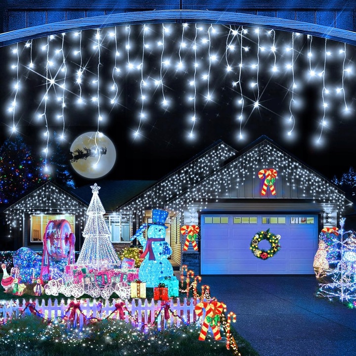 Sople FLASH BIAŁY Zimny 300 LED + FLASH