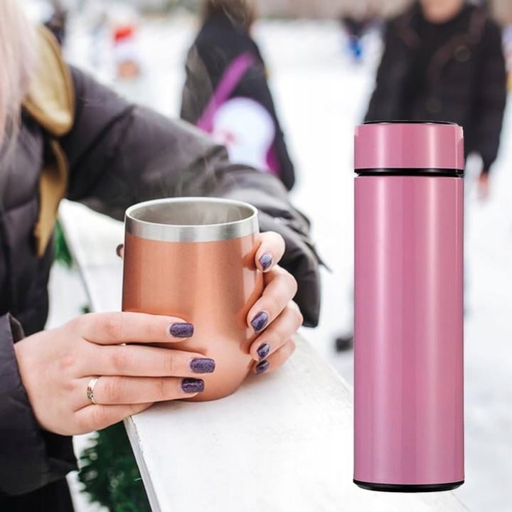 TERMOS KUBEK TERMICZNY Z WYŚWIETLACZEM LED TERMOS Z WYŚWIETLACZEM