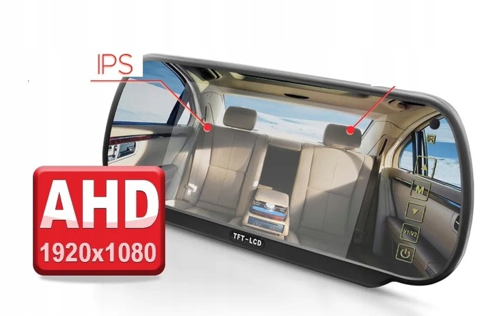 MONITOR EKRAN SAMOCHODOWY AHD LCD 7" CVBS AHD 1080P