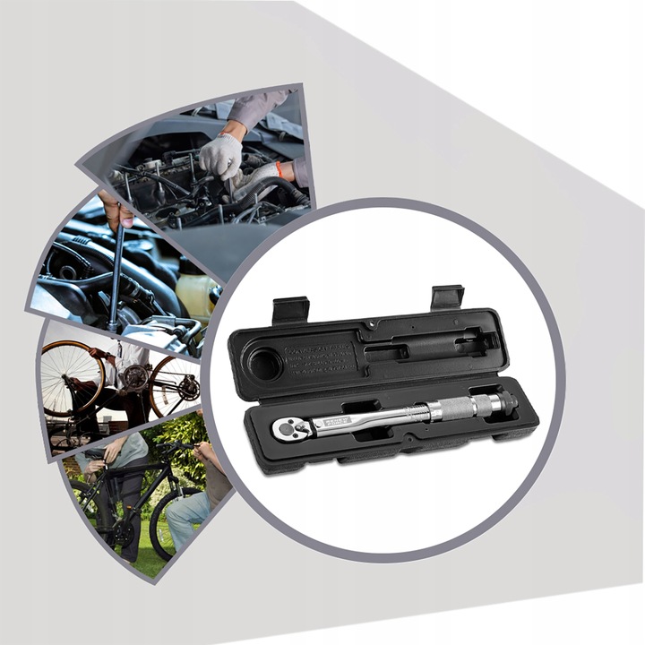 Klucz Dynamometryczny z Blokadą Blokada 5-25 Nm 1/4" Dwukierunkowy z Etui