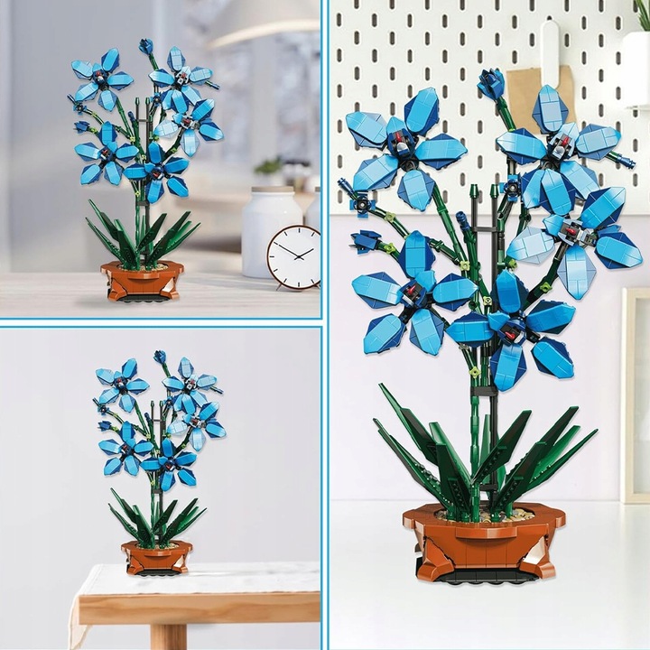 KLOCKI KWIATY BUKIET KONSTRUKCYJNE KREATYWNE PREZENT DLA NIEJ 1097ELEMENTÓW