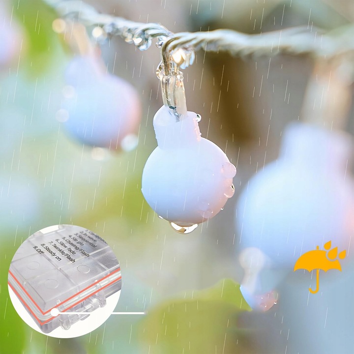 13M 100LED Lampki Świąteczne Światełka Choinkowe Ciepłe Zewnętrzne Blask