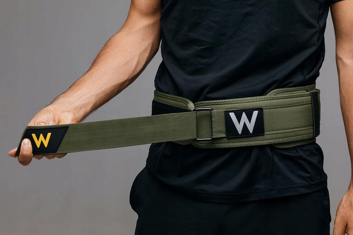 Pas lędźwiowy treningowy zielony rozmiar S na siłownię do pracy