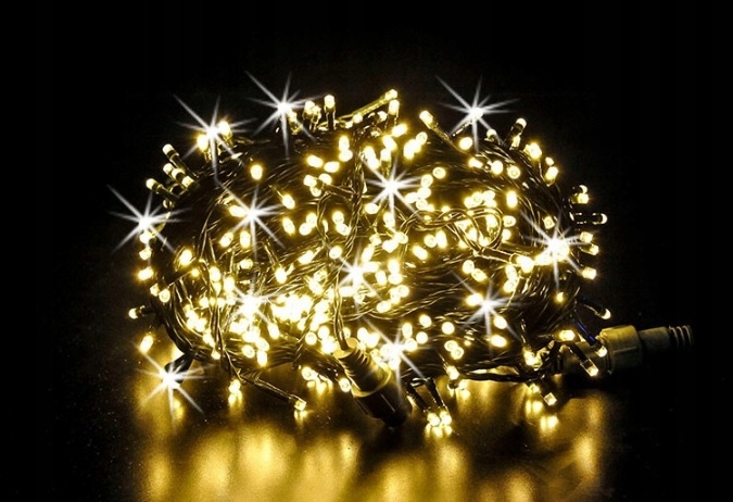 LAMPKI CHOINKOWE 300 LED BIAŁE CIEPŁE FLASH ZEWNĘTRZNE WEWNĘTRZNE