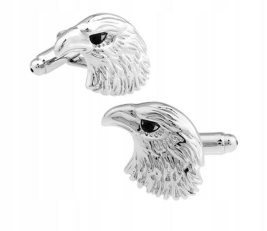 Spinki do mankietów koszuli SREBRNY ORZEŁ PUDEŁKO