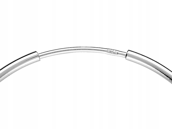Kolczyki kółka srebrne pr 925 klasyczne koła 6 cm