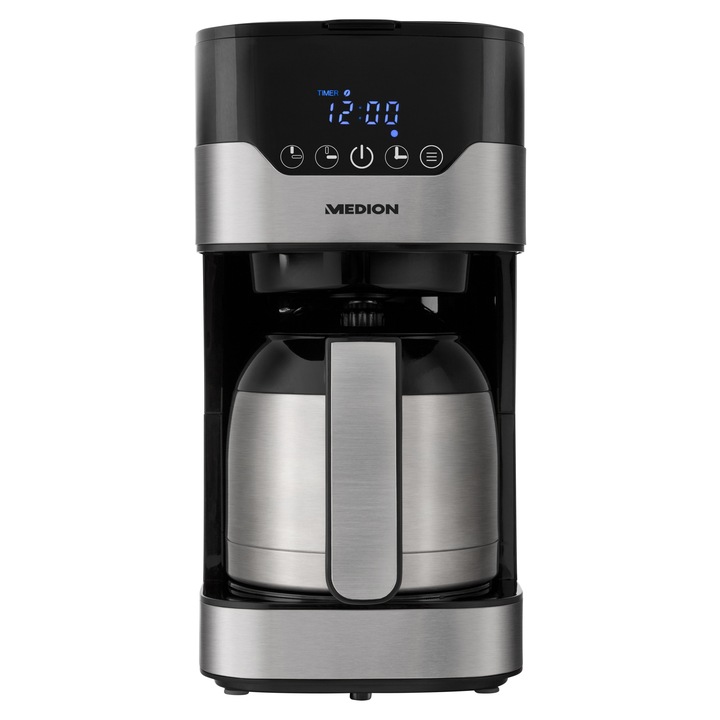 DOBRY EKSPRES DO KAWY PRZELEWOWY 1,1L Z TERMOSEM 900W WYŚWIETLACZ CZARNY