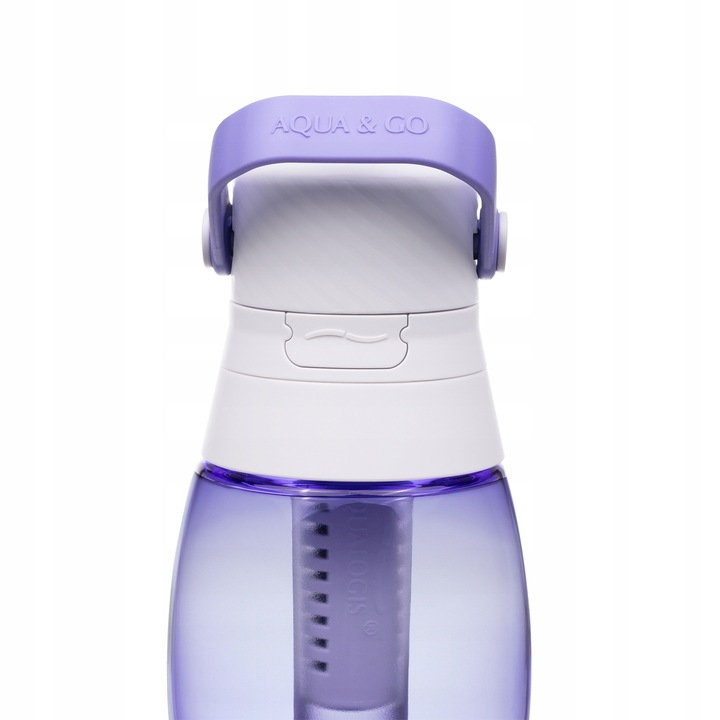 BUTELKA FILTRUJĄCA NA WODĘ AQUALOGIS BIDON Aqua&Go Tritan Fioletowa 750ml