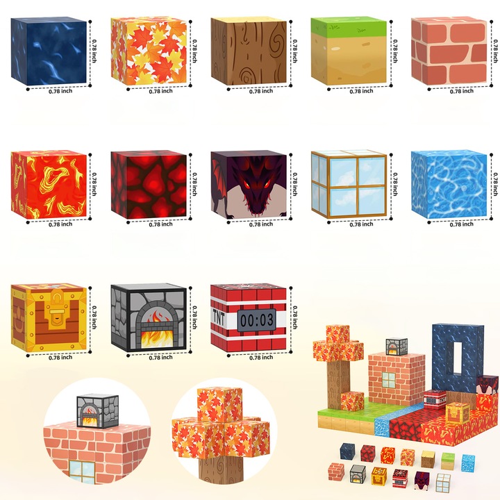 KLOCKI MAGNETYCZNE MAGNETYCZNY ZESTAW KLOCKÓW WYSOKA JAKOŚĆ 100PCS