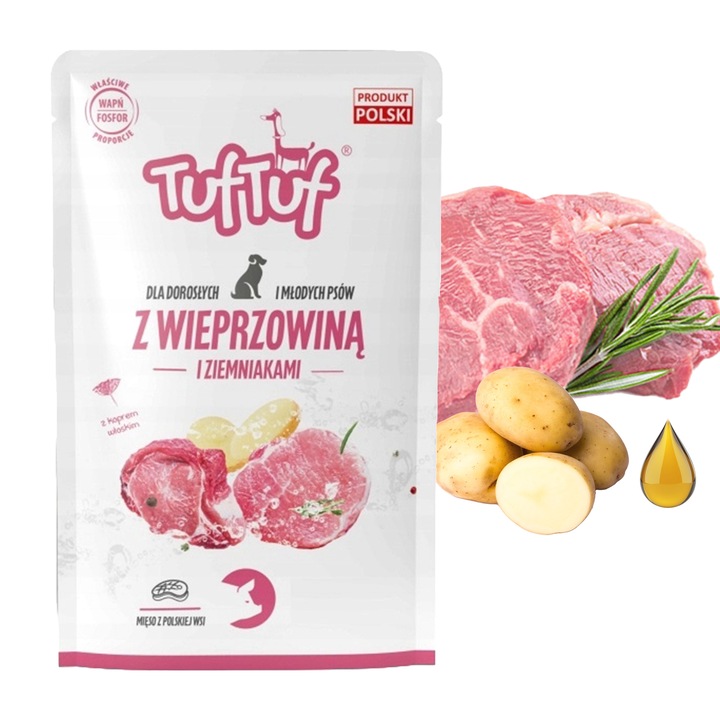 TUF TUF Saszetka karma mokra dla psa mix smaków 40 x 100g pełnowartościowa