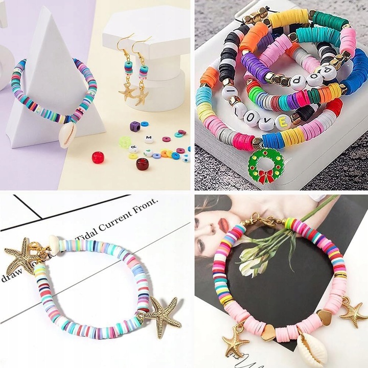 ZESTAW DO ROBIENIA BRANSOLETEK KORALIKI DO ROBIENIA BRANSOLETEK 8000+SZT