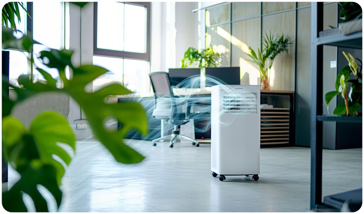 Klimatyzator Przenośny 2,9kW WiFi Osuszacz 40m2 26l BD-580