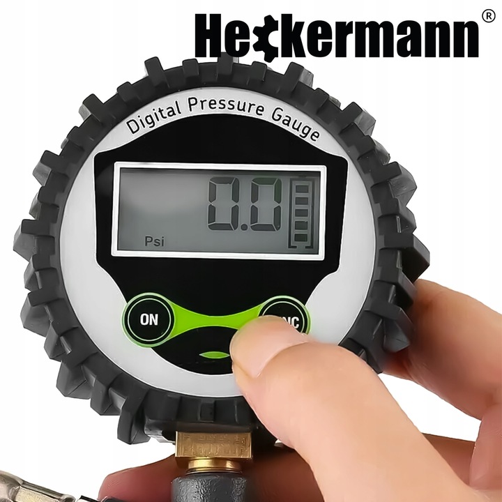 PISTOLET DO POMPOWANIA KÓŁ Z MANOMETREM CYFROWYM LCD WĘŻYK 36CM 15 BAR