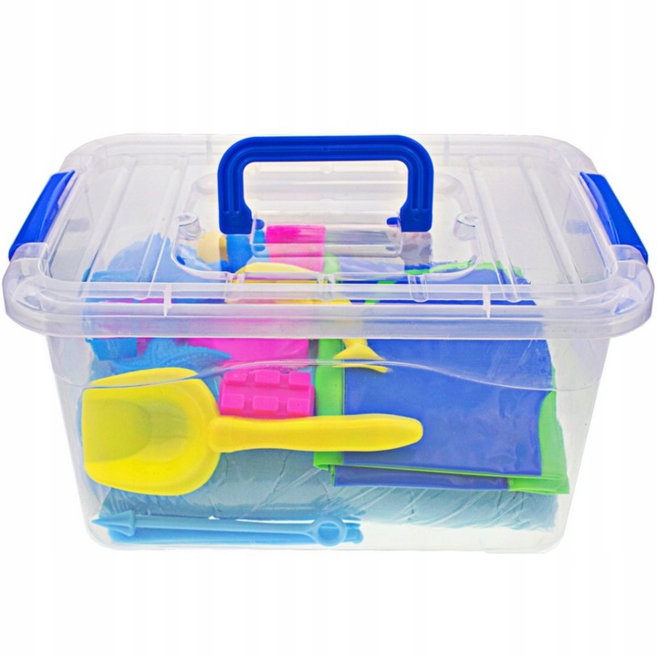 PIASEK KINETYCZNY 3kg BASEN FOREMKI ŁOPATKA PIASKOWNICA WIADERKO ZESTAW XL