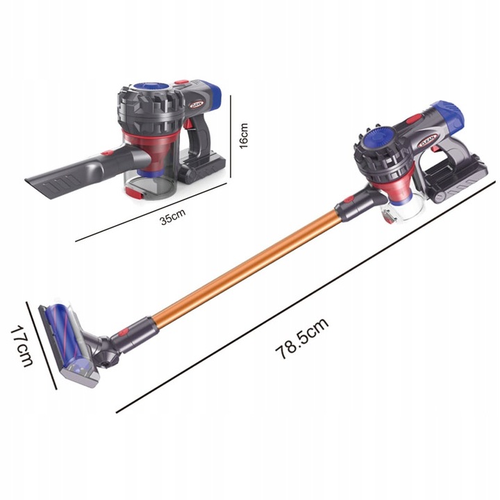 ODKURZACZ PIONOWY DLA DZIECI BEZPRZEWODOWY Z FUNKCJĄ SSANIA DŹWIĘKIEM 4w1