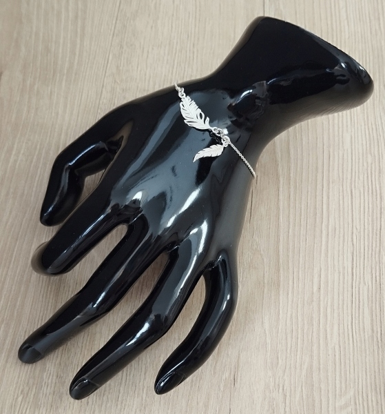 Komplet biżuterii srebrnej z piórkiem srebro 925 biżuteria srebrna damska