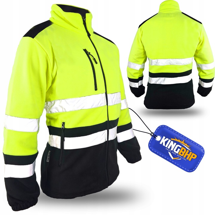 POLAR ROBOCZY ODBLASKOWY Bluza robocza ocieplana POLAROWA OSTRZEGAWCZA