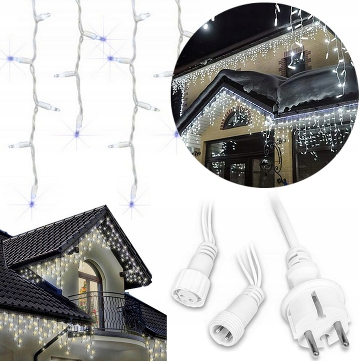 SOPLE 500 LED LAMPKI ZEWNĘTRZNE ŚWIĄTECZNE BIAŁE 8 TRYBÓW IP44