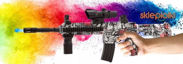 BEZPIECZNY WIELKI KARABIN NA KULKI ŻELOWE AUTOMAT MASZYNOWY PISTOLET BROŃ