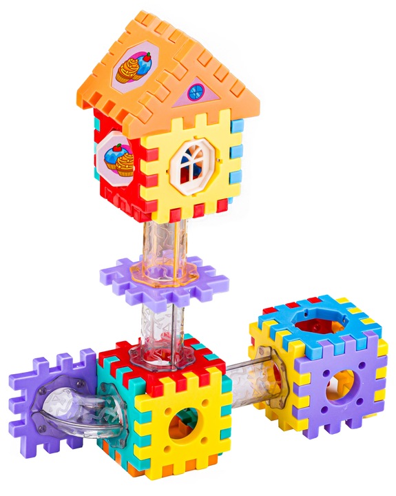 Klocki Wafle Konstrukcyjne Tor Kulkowy Kulodrom Dla Kulek Naklejki 226 Elem