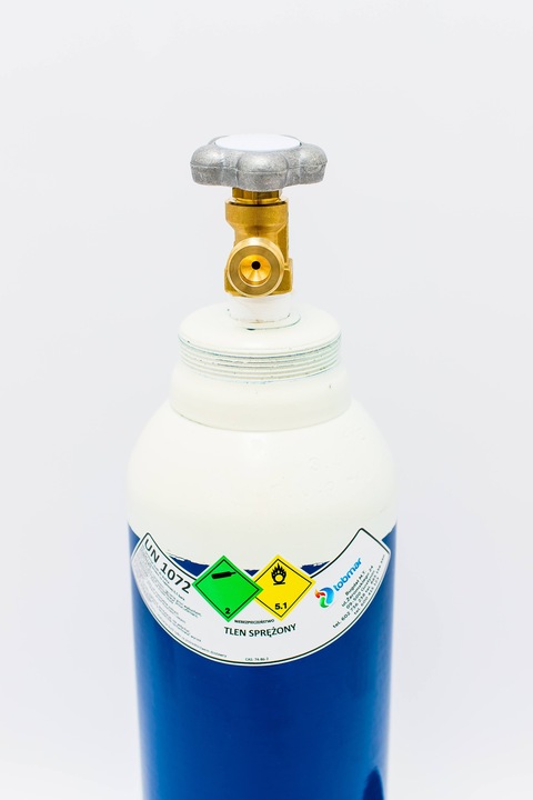 NOWA LEKKA Butla Gazowa Butle TLEN TLENOWA 8L 150 BAR O2 PEŁNA