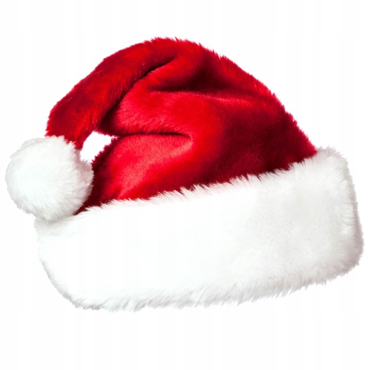 CZAPKA ŚWIĘTEGO MIKOŁAJA ŚWIĄTECZNA Z POMPONEM STRÓJ NA ŚWIĘTA MIKOŁAJKI