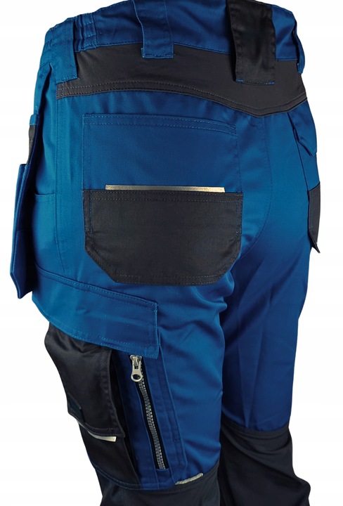 Spodnie ROBOCZE męskie BHP MOCNE ochronne ELASTYCZNE MONTERSKIE ODBLASKOWE