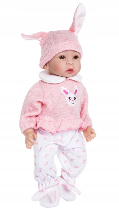 PACHNĄCA LALKA NIEMOWLAK BOBAS POLA Mówi Śpiewa po PL 40 cm + SMOCZEK