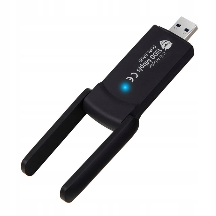 1300Mbps ZEWNĘTRZNA Karta Sieciowa WI-FI Adapter USB 3.0 DUAL 2 Anteny 5GHz
