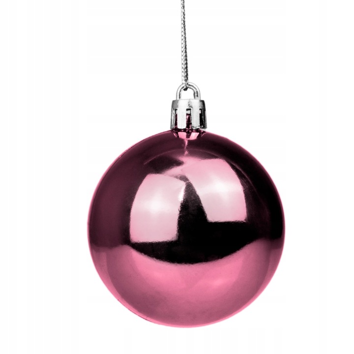 BOMBKI CHOINKOWE NIETŁUKĄCE 6/4/3CM ZESTAW OZDÓB CHOINKOWYCH 101 SZT RÓŻOWY