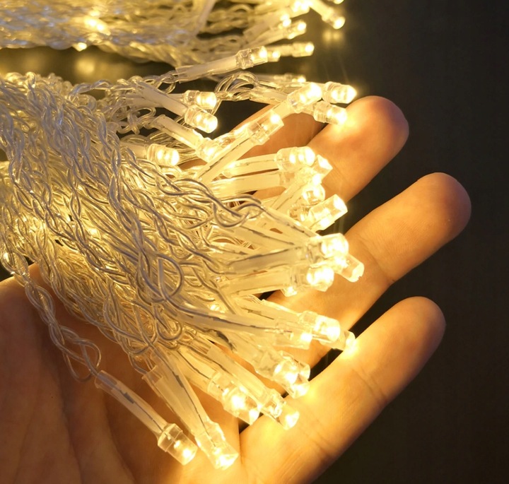 Kurtyna świetlna LED 1,5x2,5 ciepła biel nietypowa