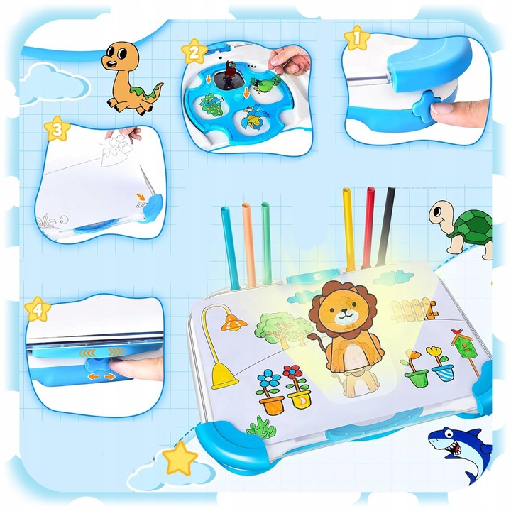 TABLICA Projektor Do Rysowania Podświetlana PULPIT LED Tablet SZABLONY