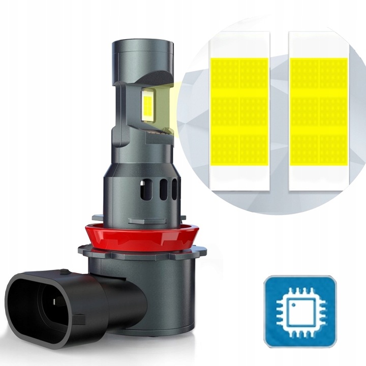 Żarówki LED H11 canbus 1:1 bardzo MOCNE 6000K nowa generacja diod LED CSP
