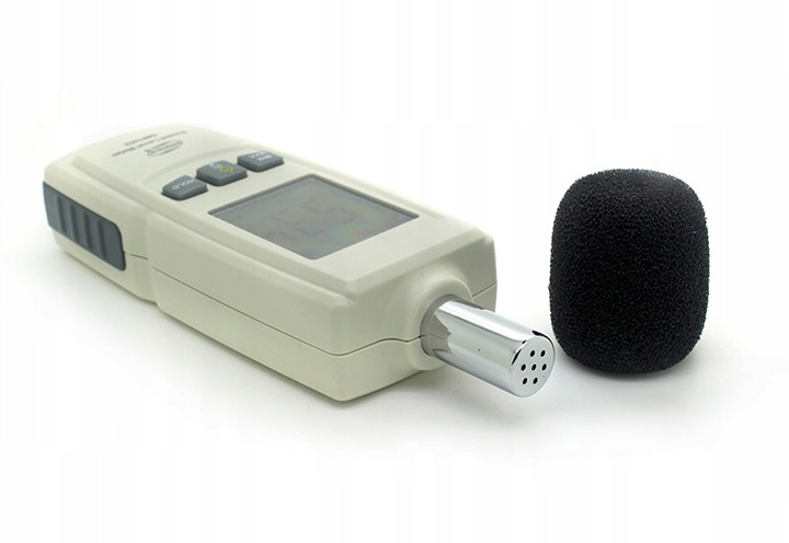 SONOMETR DECYBELOMIERZ CYFROWY MIERNIK NATĘŻENIA POZIOMU DŹWIĘKU HAŁASU LCD