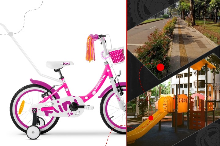 ROWER DZIECIĘCY TABOU ROWEREK MINI 14 CALI BARDZO LEKKI DLA DZIEWCZYNKI