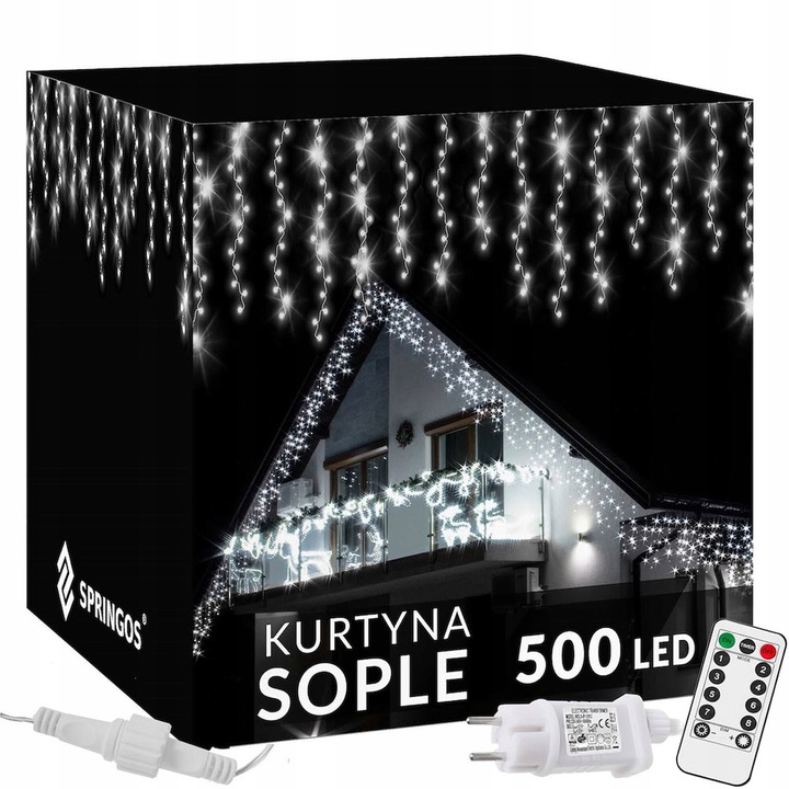 SOPLE 1500 LED LAMPKI ZEWNĘTRZNE 67m PILOT FLASH GIRLANDA ŚWIETLNA KURTYNA