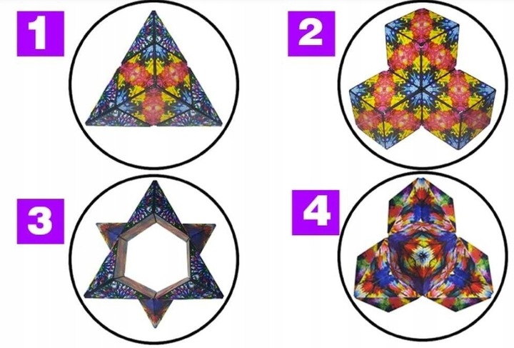 FIDGET CUBE ANTYSTRESOWA KOSTKA MAGNETYCZNA NIEBIESKA PUZZLE MAGIC CUBE