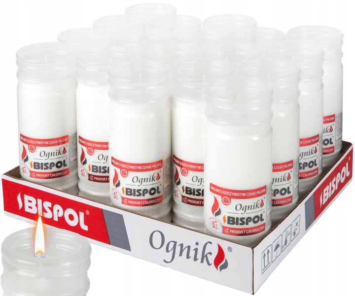 Wkłady do zniczy Bispol WP5N 120h 18szt