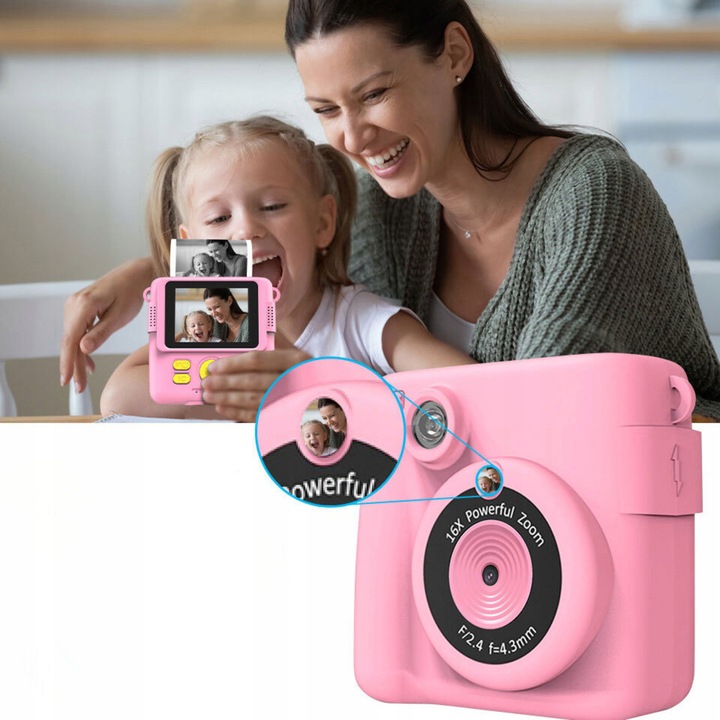 APARAT FOTOGRAFICZNY DLA DZIECI CYFROWY NATYCHMIASTOWY Z DRUKARKĄ + WKŁADY